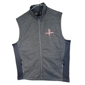 Antigua Texas Rangers 2023 World Series Champions Vest Mens XL Gray Full Zip